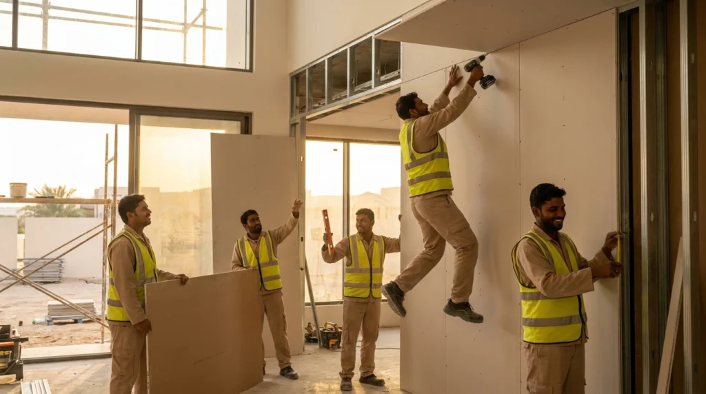 تركيب جبس بورد في عجمان: دليل شامل لشركة الحسام